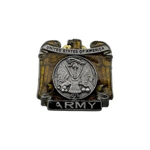 Vintage U.S. Army Crest Pin 1775 Heritage Military Emblem American Legion USA